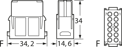 09140123101 Harting Contact Inserts Image 2