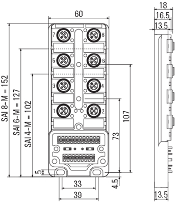 1800001000 Weidmüller Sensor-Actuator Distribution Boxes Image 2