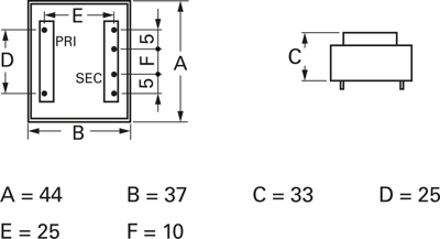 VC 5,0/2/12 Block PCB Transformers Image 2