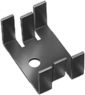 Finger shaped heatsink, 18 x 25.4 x 13 mm, 21 K/W, black anodized