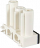 Socket, 3 pole, cable assembly, solder connection, 0.5-2.5 mm², white, AC 166 GBULH/ 3 WS