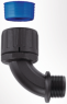 90° hose fitting, M20, 16 mm, black, (L) 51 mm