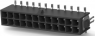 Pin header, 24 pole, pitch 3 mm, straight, black, 5-794633-4