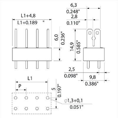 9500490000 Weidmüller PCB Terminal Blocks Image 3