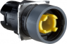 Selector switch, illuminable, latching, waistband round, front ring black, 2 x 60°, mounting Ø 16 mm, ZB6AD02