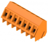 PCB terminal, 7 pole, pitch 5 mm, AWG 24-14, 15 A, screw connection, orange, 1845420000