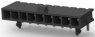 Pin header, 9 pole, pitch 3 mm, angled, black, 2-1445055-9