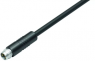 Sensor actuator cable, M8-cable plug, straight to open end, 4 pole, 5 m, PUR, black, 4 A, 79 3411 55 04