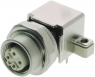 Socket, 4 pole, solder cup, screw locking, angled, 21033814412