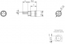 Plug, M8, 3 pole, PCB connection, snap-in, straight, 11659