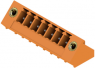 Pin header, 7 pole, pitch 3.81 mm, angled, orange, 1976790000