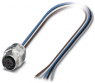 Sensor actuator cable, M12-flange socket, straight to open end, 5 pole, 2 m, 4 A, 1446375