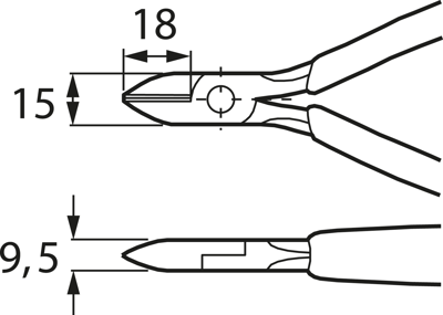 77 02 135 H ESD Knipex Side Cutters, Tip Cutters Image 2