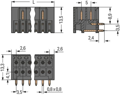 713-1425/105-000/997-405 WAGO PCB Connection Systems Image 2