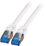 Patch cable highly flexible, RJ45 plug, straight to RJ45 plug, straight, Cat 6A, S/FTP, LSZH, 0.5 m, white