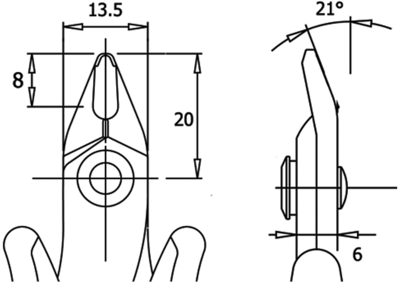 1735 Wetec Side Cutters, Tip Cutters Image 2