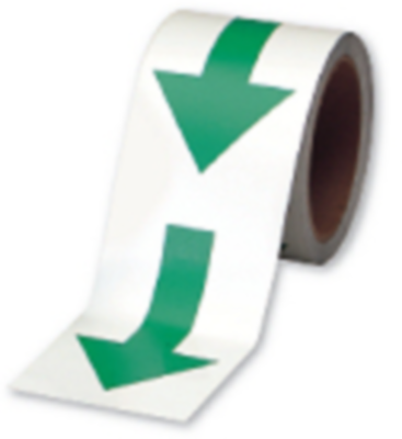 GLOW-IN-THE-DARK TAPE ARROW 50MMX4.5M Brady Inspection labels, plates and tapes