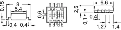 CHS-04MB Nidec Copal Slide Switches and Coding Switches