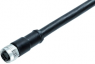Sensor actuator cable, M12-cable socket, straight to open end, 3 pole + PE, 5 m, PUR, black, 12 A, 77 0690 0000 50704 0500