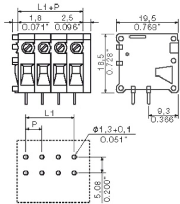 0594360000 Weidmüller PCB Terminal Blocks Image 2