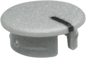 Front cap, with line, pebble gray, KKS, for rotary knobs size 13.5, A4113107