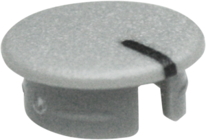 Front cap, with line, pebble gray, KKS, for rotary knobs size 16, A4116107