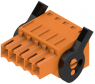 Socket header, 5 pole, pitch 3.5 mm, straight, orange, 1691600000