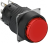 Pushbutton, illuminable, groping, 1 Form C (NO/NC), waistband round, red, front ring black, mounting Ø 16 mm, XB6EAW4B1P
