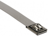 Cable tie, stainless steel, (L x W) 838 x 12.3 mm, bundle-Ø 12 to 254 mm, metal, -80 to 538 °C