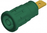 4 mm socket, flat plug connection, mounting Ø 12.2 mm, CAT III, green, SEP 2620 F6,3 GN