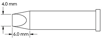 GT6-CH0040P METCAL Soldering tips, desoldering tips and hot air nozzles