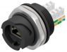 Socket, RJ45, 8 pole, 8P8C, Cat 5e, IDC connection, through hole, 17-10015