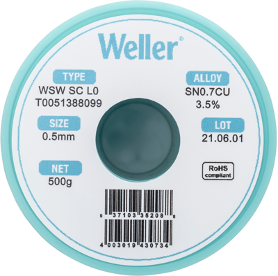 WSW SC L0 0,5MM 500G Weller Solder Wires Image 3