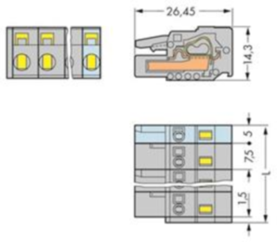 231-208/026-000 WAGO PCB Connection Systems Image 2