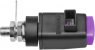 Quick pressure clamp, purple, 300 V, 16 A, thread, nickel-plated, SDK 800 / PVI