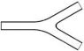 Heat shrink cable transition, 2:1, Y-shape, S1 (19.81/13.21 mm), S2 (6.6/6.6 mm), 811458-000