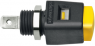 Quick pressure clamp, yellow, 30 VAC/60 VDC, 16 A, faston plug, nickel-plated, ESD 498 / GE