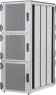 42 U data/network cabinet, 2 compartments, (H x W x D) 2000 x 600 x 1000 mm, IP20, steel, light gray/black gray, 11130-202