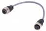 Sensor actuator cable, 7/8"-cable plug, straight to 7/8"-cable plug, straight, 4 pole, 1.5 m, PVC, gray, 21349697495015