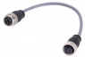 Sensor actuator cable, 7/8"-cable plug, straight to 7/8"-cable plug, straight, 4 pole, 2 m, PVC, gray, 21349697495020