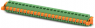 Socket header, 23 pole, pitch 5.08 mm, straight, green, 1861904