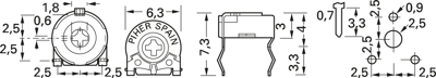 PT 6 K V 504 A Piher Trimmer Potentiometers Image 2