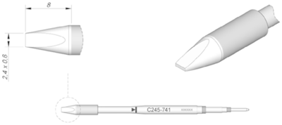 C245741 JBC Soldering tips, desoldering tips and hot air nozzles