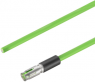 Sensor actuator cable, M12-cable socket, straight to open end, 4 pole, 15 m, PUR, green, 4 A, 2003921500