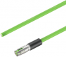 Sensor actuator cable, M12-cable socket, straight to open end, 4 pole, 5 m, PUR, green, 4 A, 2003920500