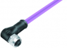 Sensor actuator cable, M12-cable socket, angled to open end, 5 pole, 2 m, PUR, purple, 4 A, 77 2534 0000 50705-0200