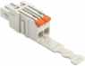 1-wire female connector, 2 pole, pitch 3.5 mm, straight, light gray, 2734-1102/327-000/332-000