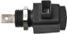 Quick pressure clamp, black, 300 V, 16 A, faston plug, nickel-plated, ESD 798 / SW