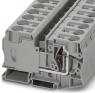 Through terminal block, spring balancer connection, 2.5-35 mm², 2 pole, 125 A, 8 kV, gray, 3036178