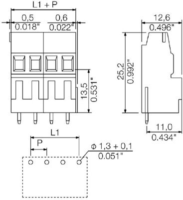 1766300000 Weidmüller PCB Terminal Blocks Image 2